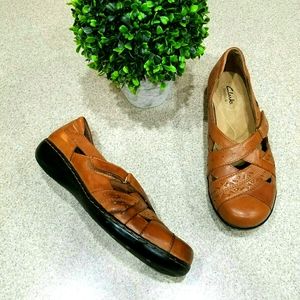 Clarks Bendables Ashland Brown Mary Jane Shoes 8.5